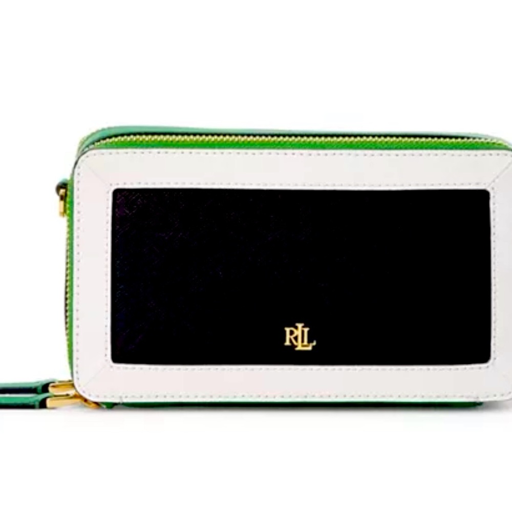 Ralph Lauren Danna Color Blocked Leather Crossbody